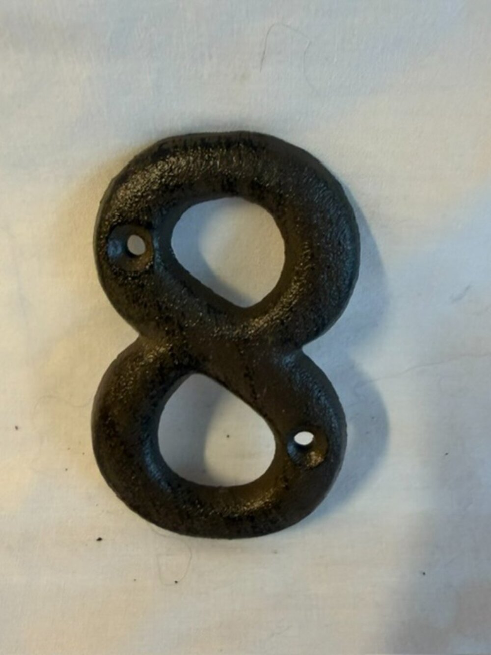 Number "8" (Eight) House Address Number Solid Cast Iron 3 5/8" tall 13021-8